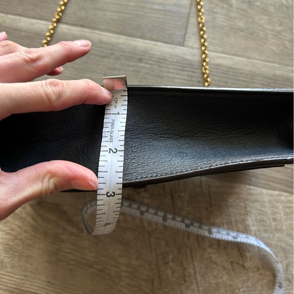 CELINE Envelope Crossbody Tricolor Leather Maroon Black - Picture 3 of 11